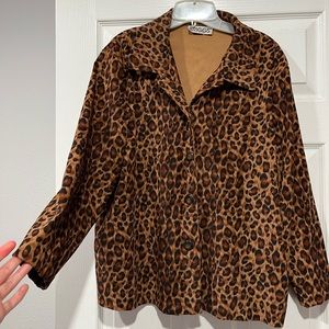 Vintage Briggs Leopard print blazer jacket